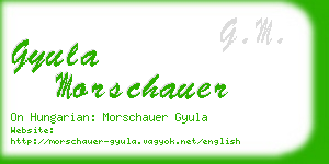 gyula morschauer business card